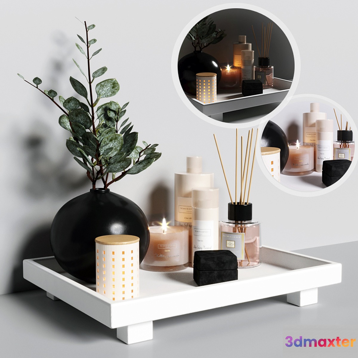 Decorative set with tray 3D Max