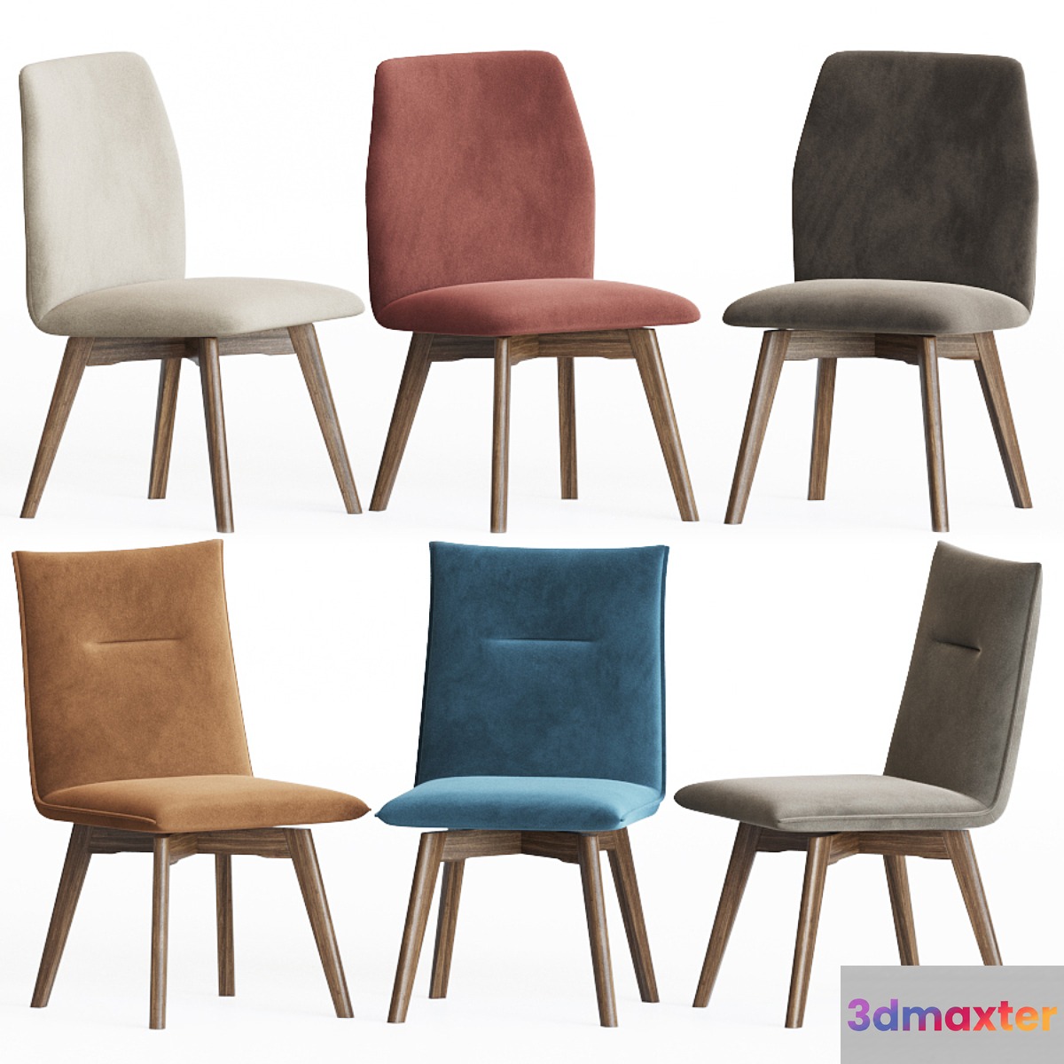 Connubia Maya Chair & Hexa Chair Set 3D Max