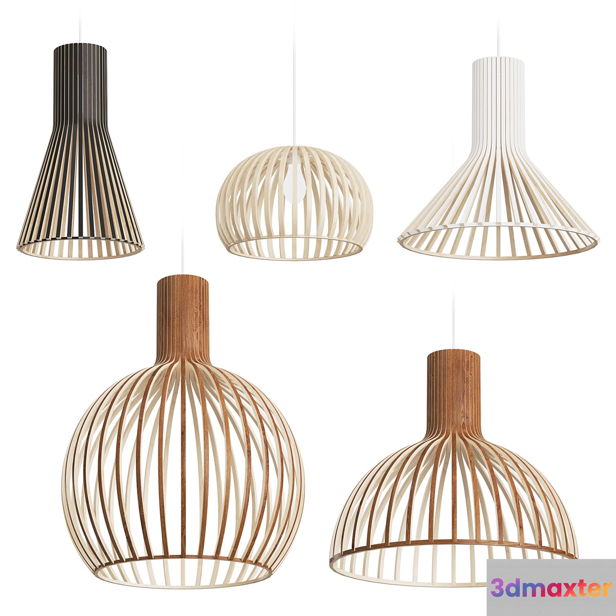 Secto Design Wooden Lamps 3D Max