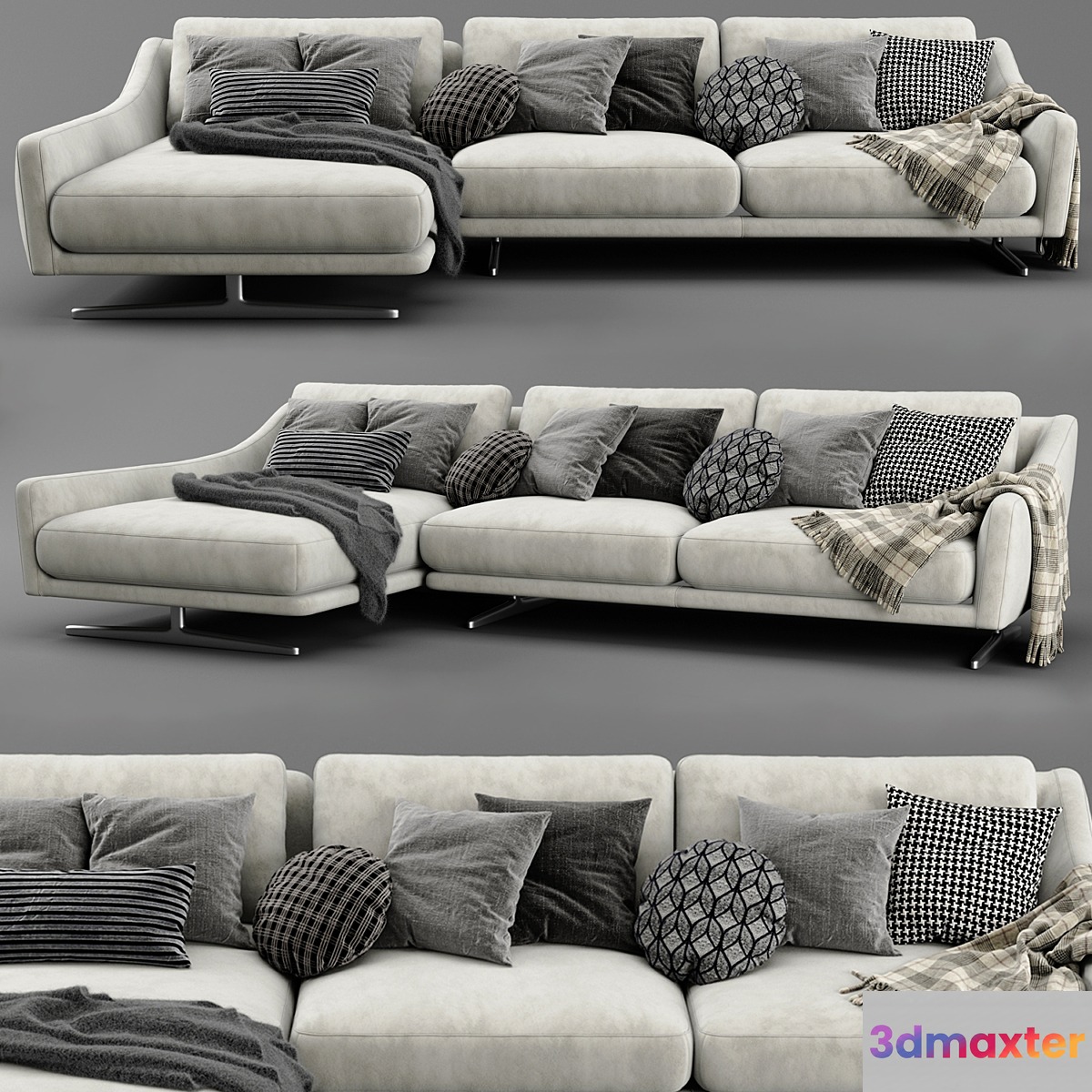 Bonaldo skid chaise longue sofa 3D Max