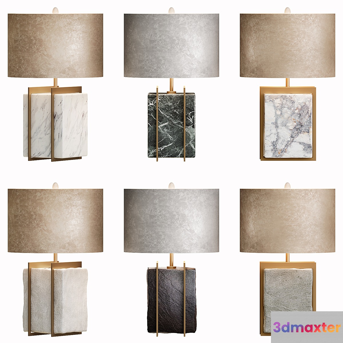 Table Lamp With Stone Set 1