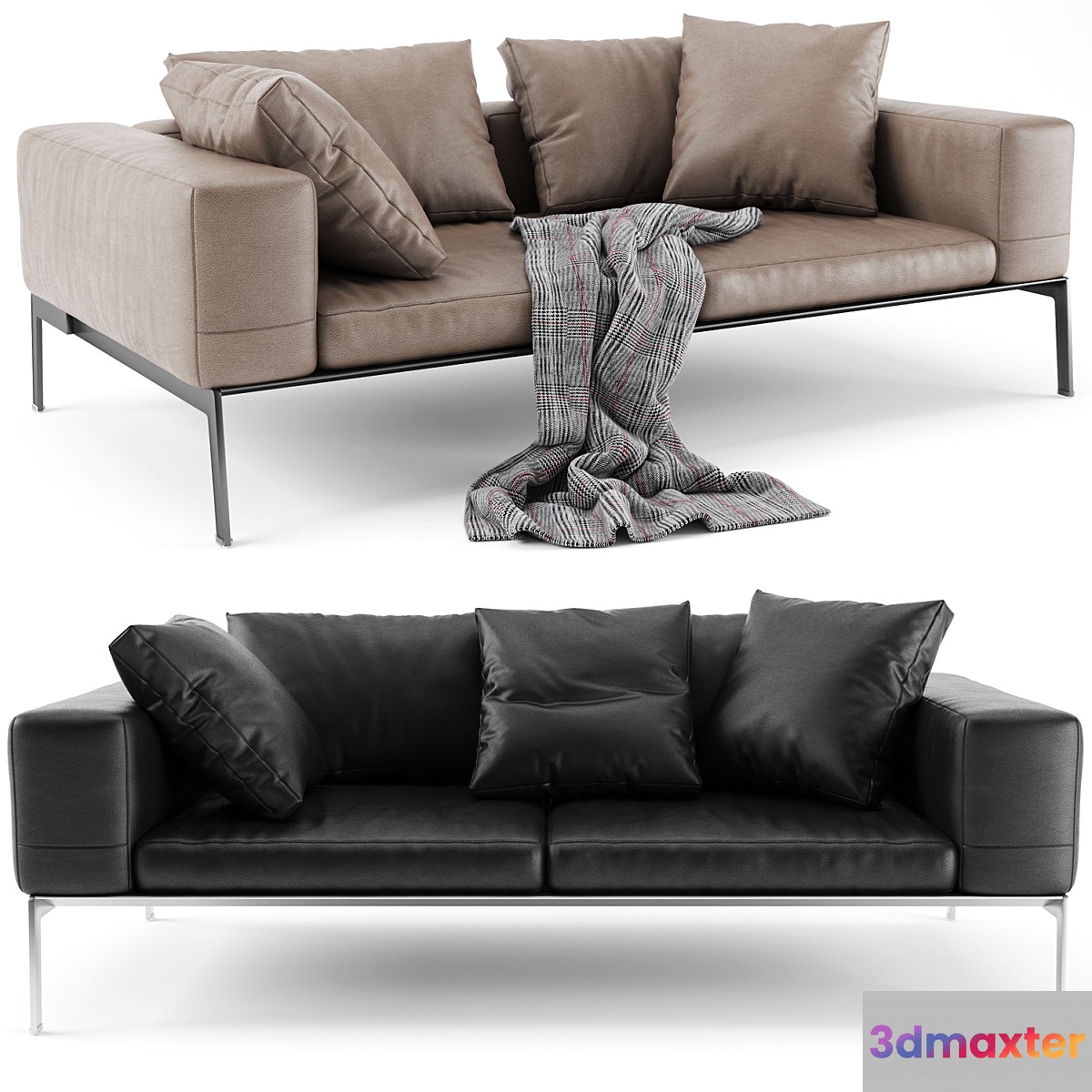 Flexform Lifesteel 2 Seater 3D Max