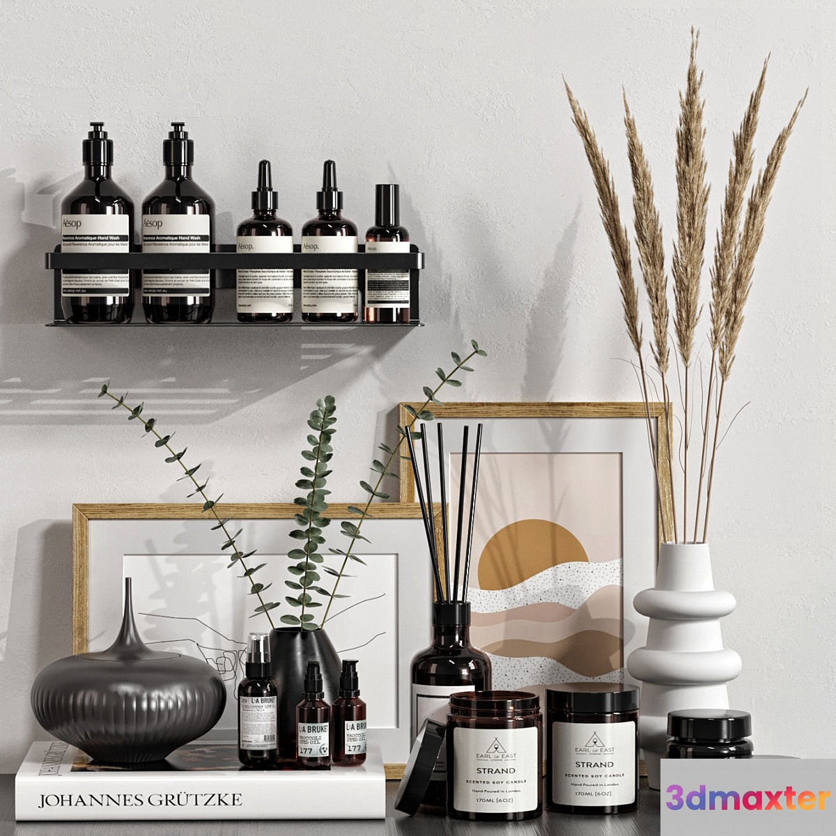 Decorative set with dried flowers 05