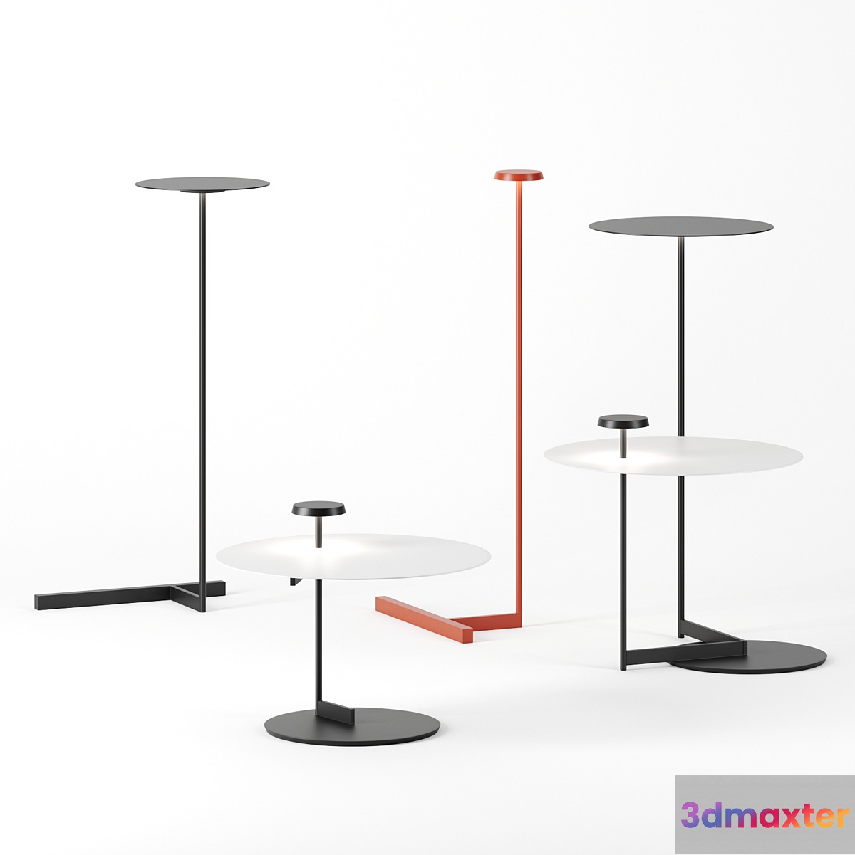Flat floor lamps by Vibia