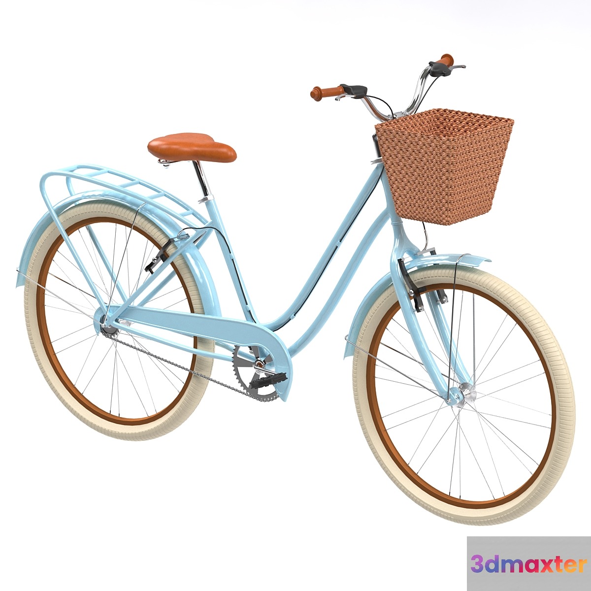 Womens Cruiser Blue Bike 3D Max