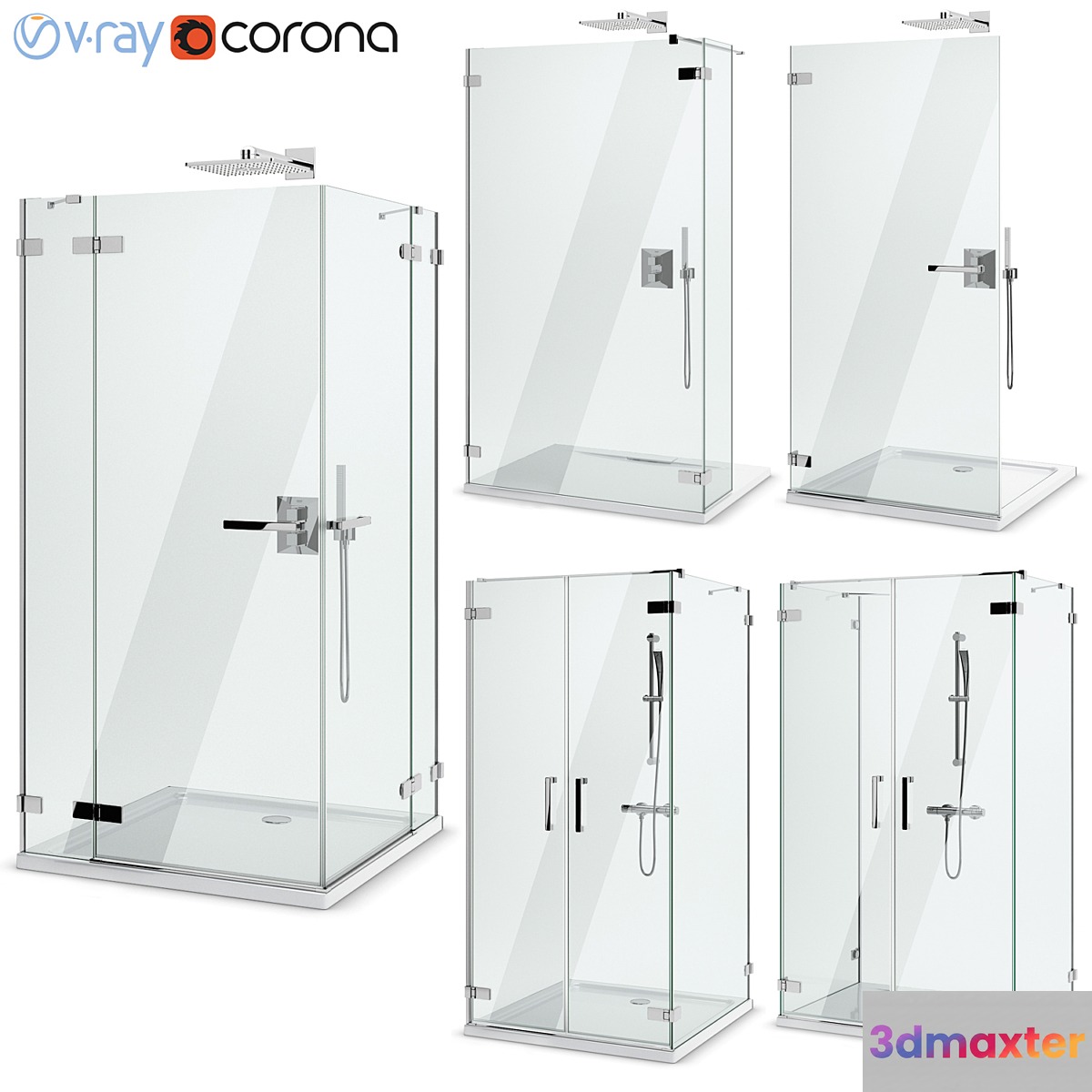Shower enclosures and doors Radaway | Arta set 99 3D Max