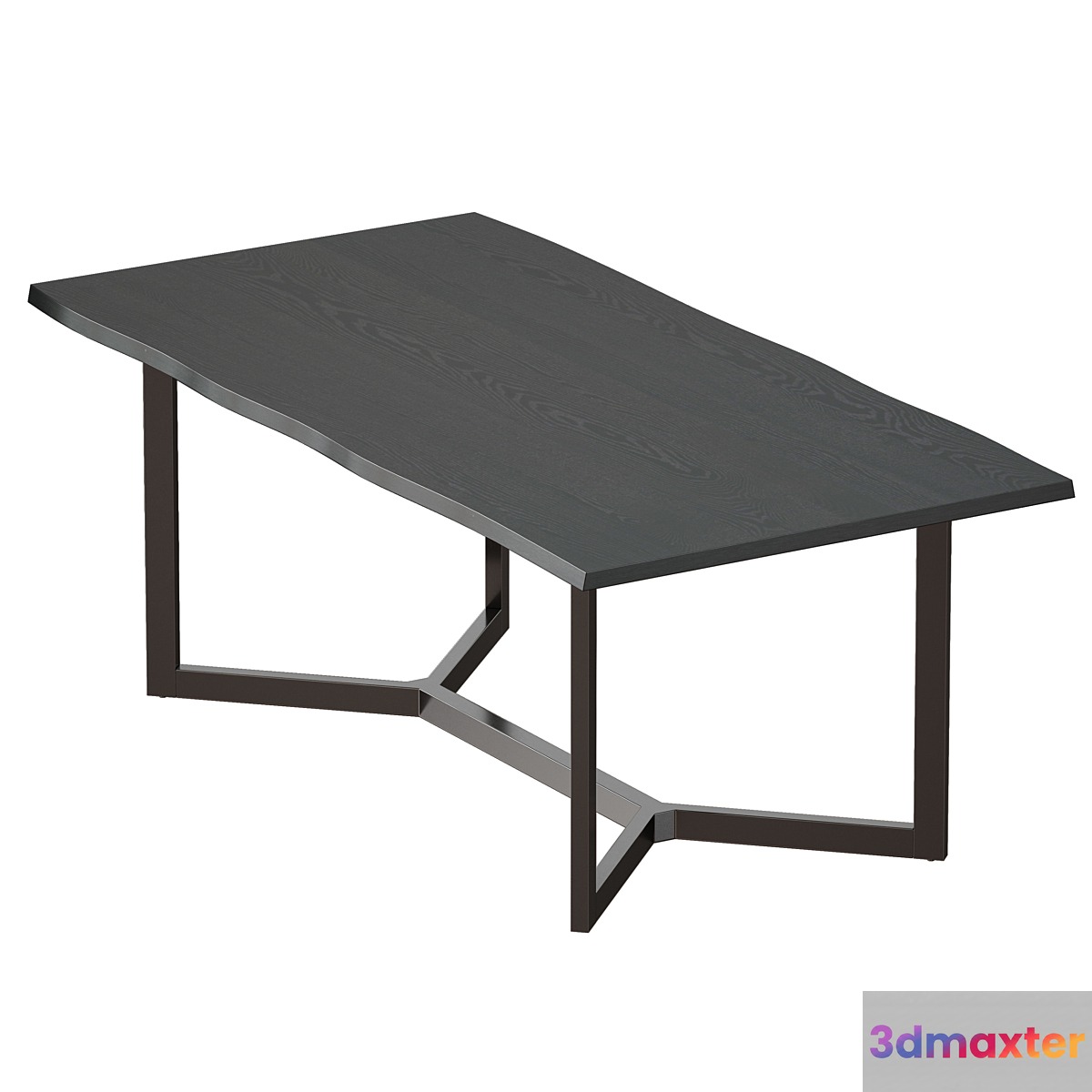 Verge Black Live Edge Dining Tables (Crate and Barrel) 3D Max