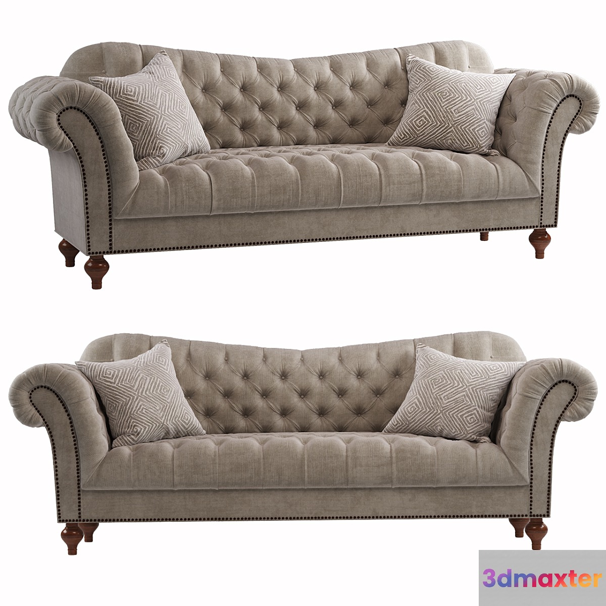 vanna Brussel Tufted sofa 3D Max