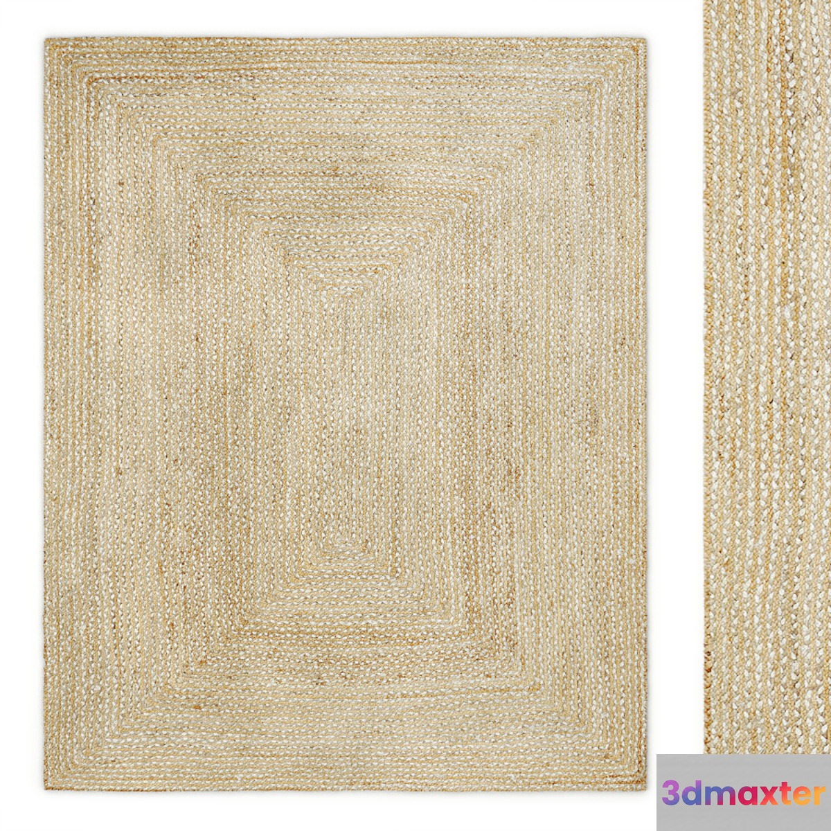 Skye Jute Rug by John Lewis & Partners 3D Max