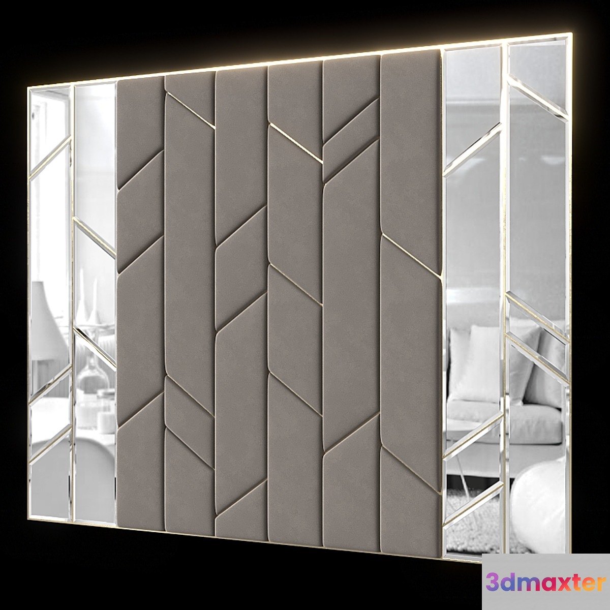 Headboard set 024. (4 pieces) 3D Max