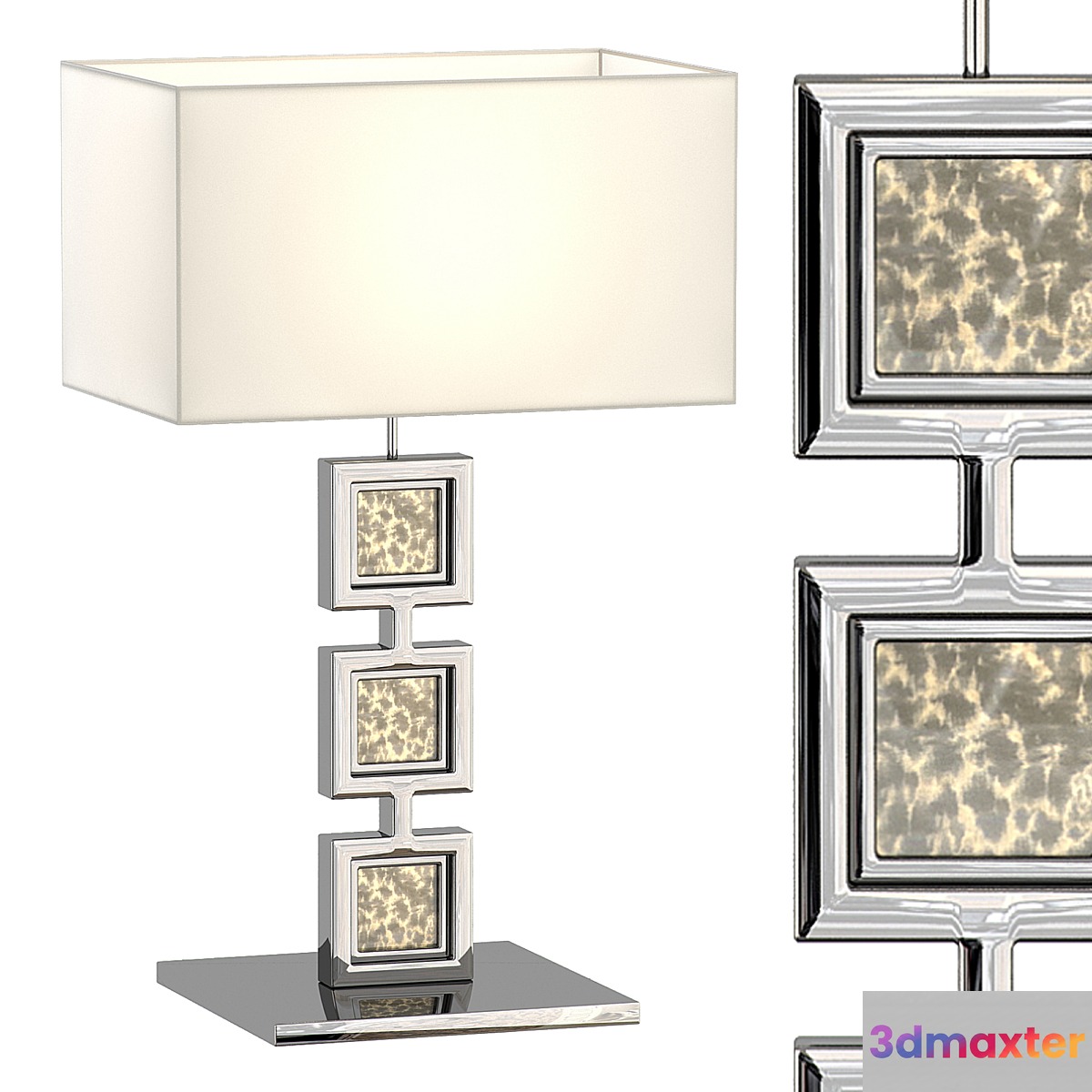 Silver table lamp by e'NIGMA-code 3D Max
