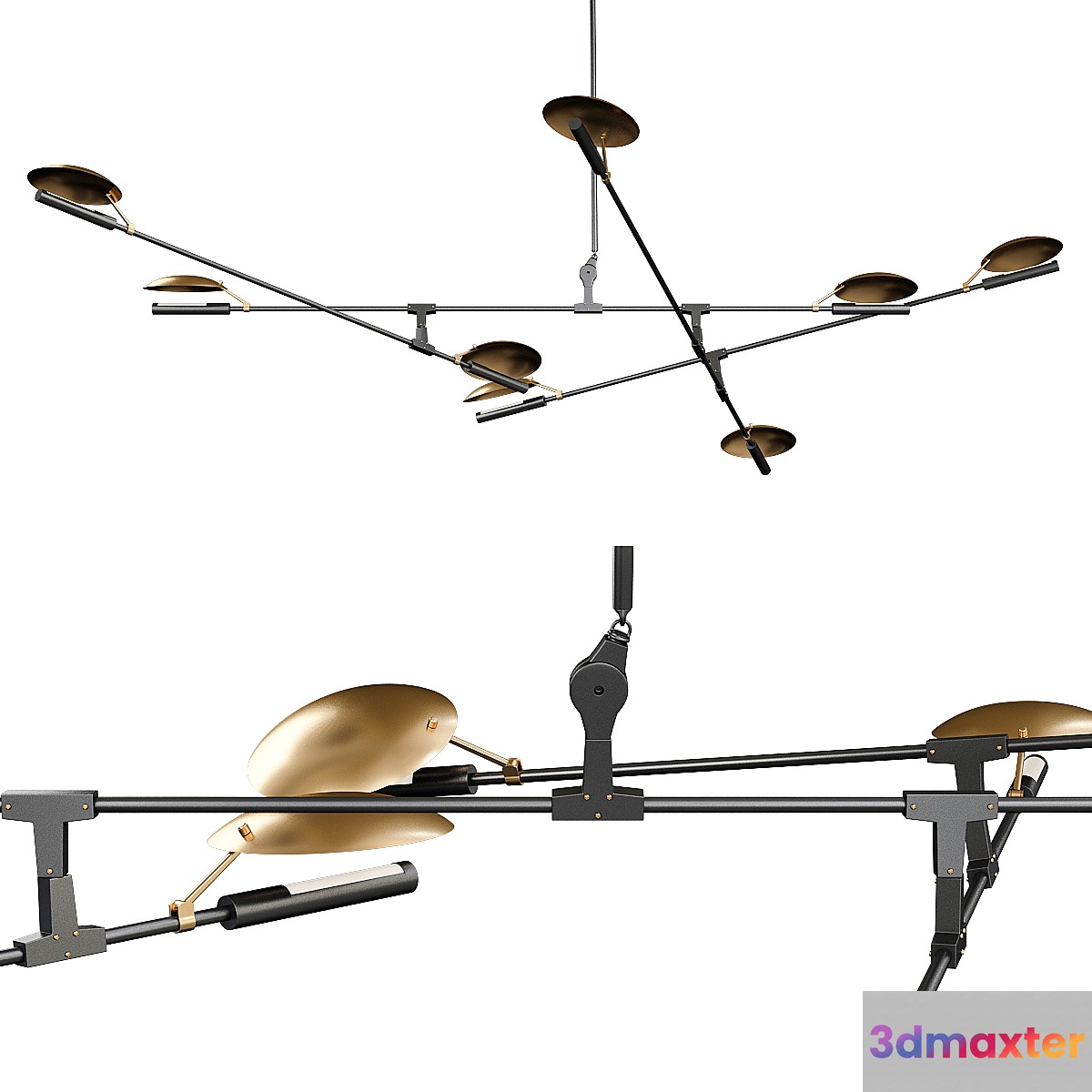 Pendant light branching disc 08.07 3D Max