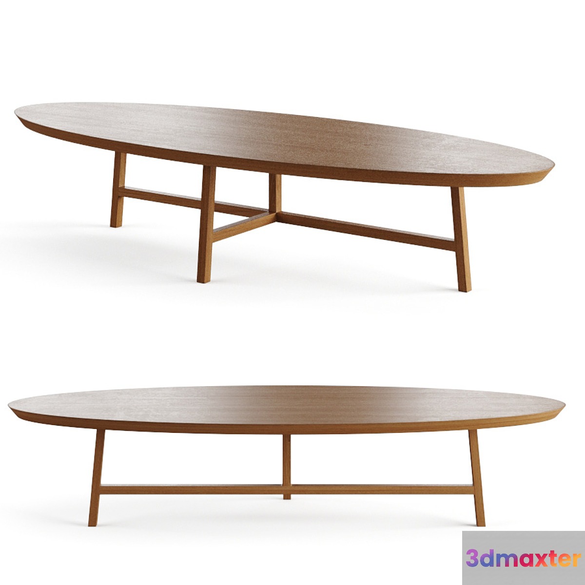 754o Trio oval coffee table by De La Espada