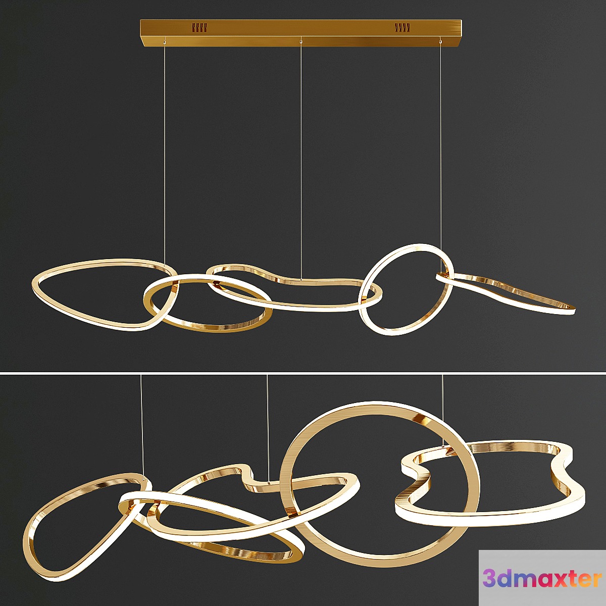 Ilario LED Linear Suspension Light 3D Max
