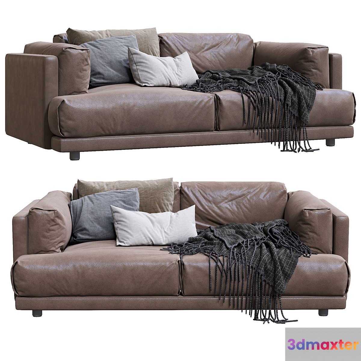 Living Divani Leather Sofa Family Lounge
