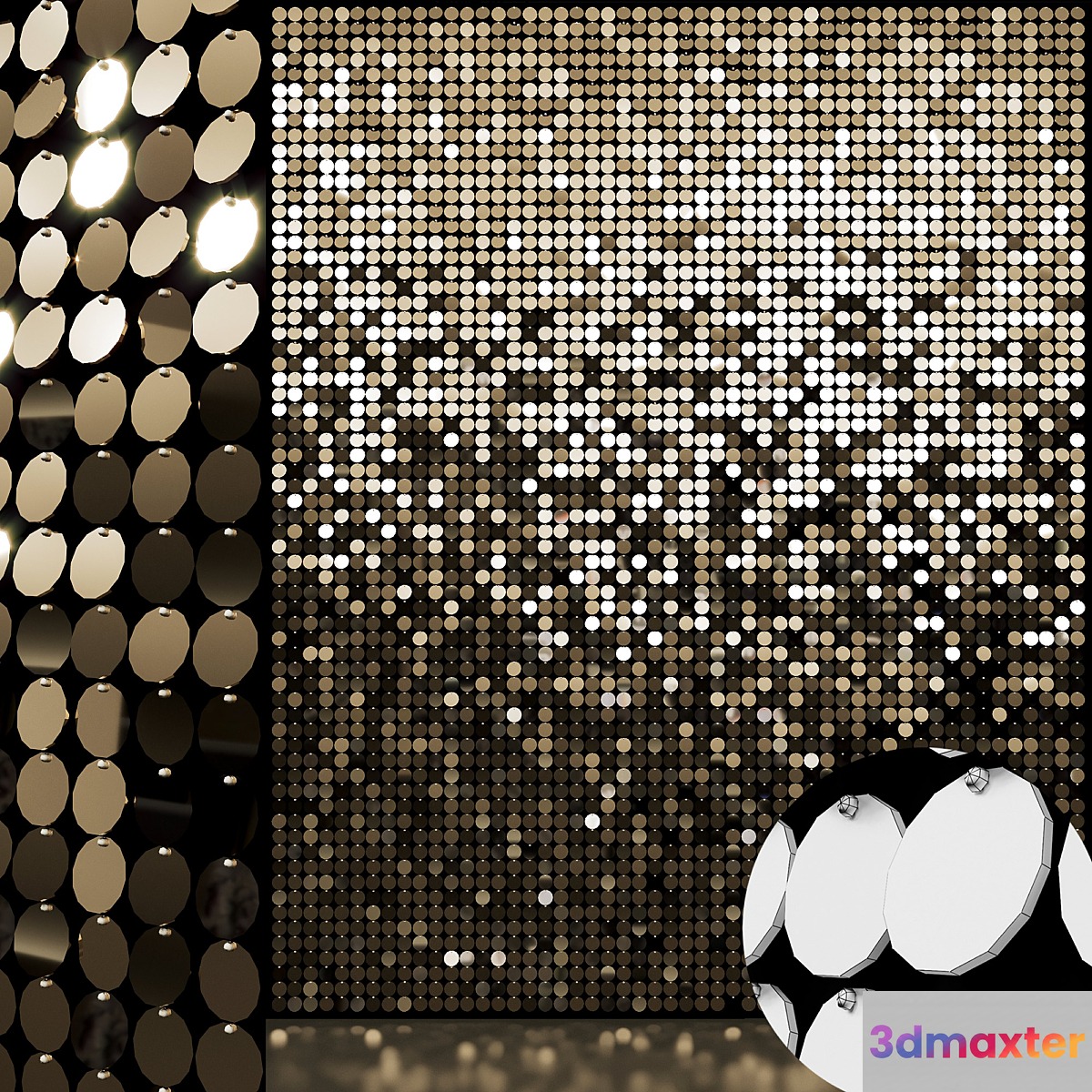 sequins decorative wall 01 - No.2