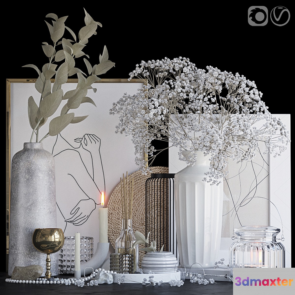 Decorative set 18 3D Max