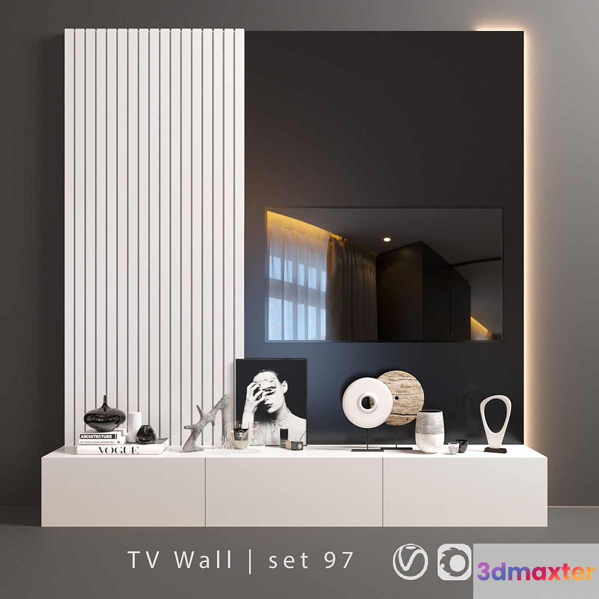 TV Wall | set 97 3D Max