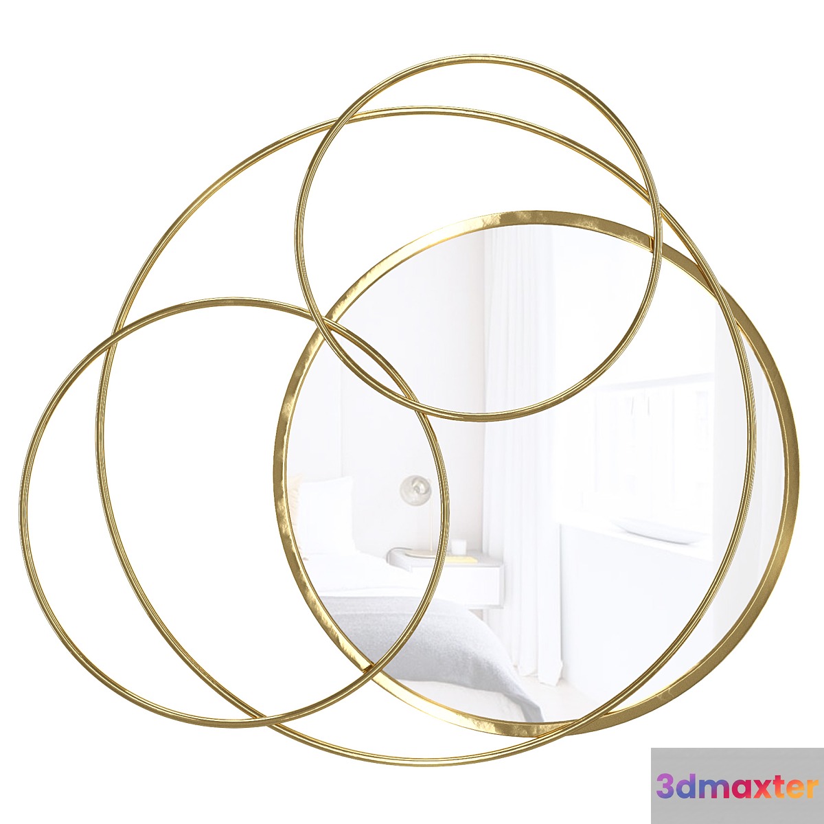 Khloe Layered Wall Mounted Mirror 3D Max