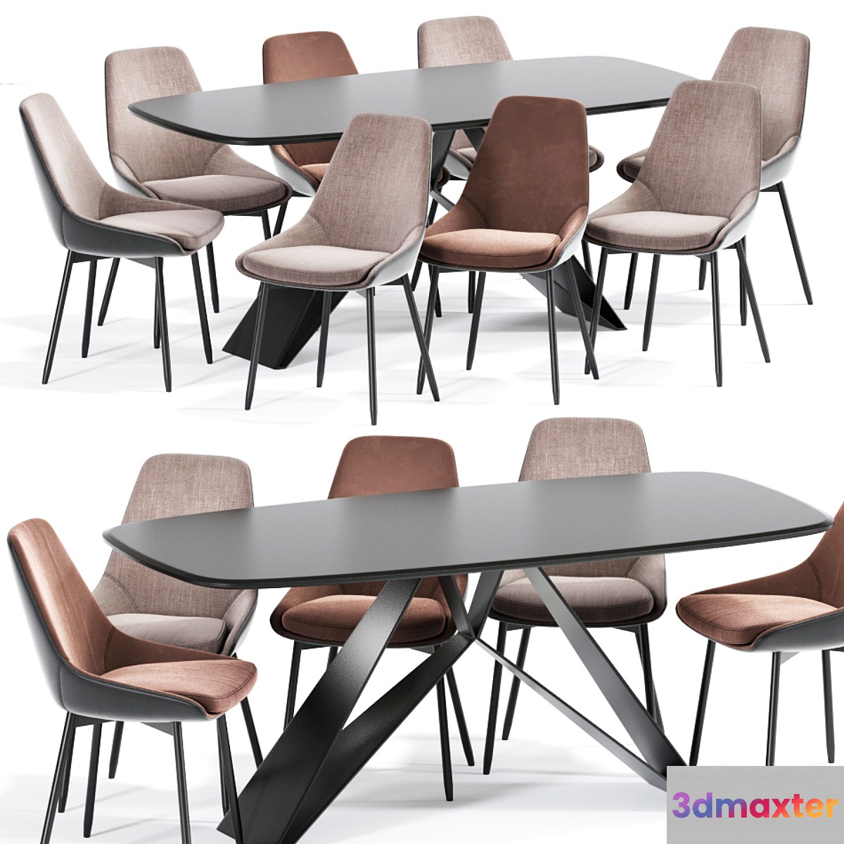 Kendall Upholstered Dining Chair Table - No.2