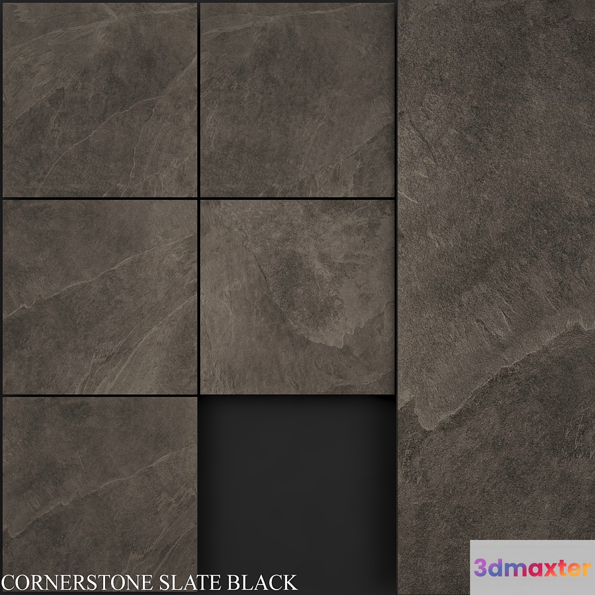 Zeus Ceramica Cornerstone Slate Black 3D Max