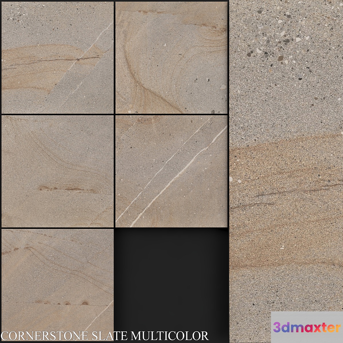Zeus Ceramica Cornerstone Slate Multicolor 3D Max