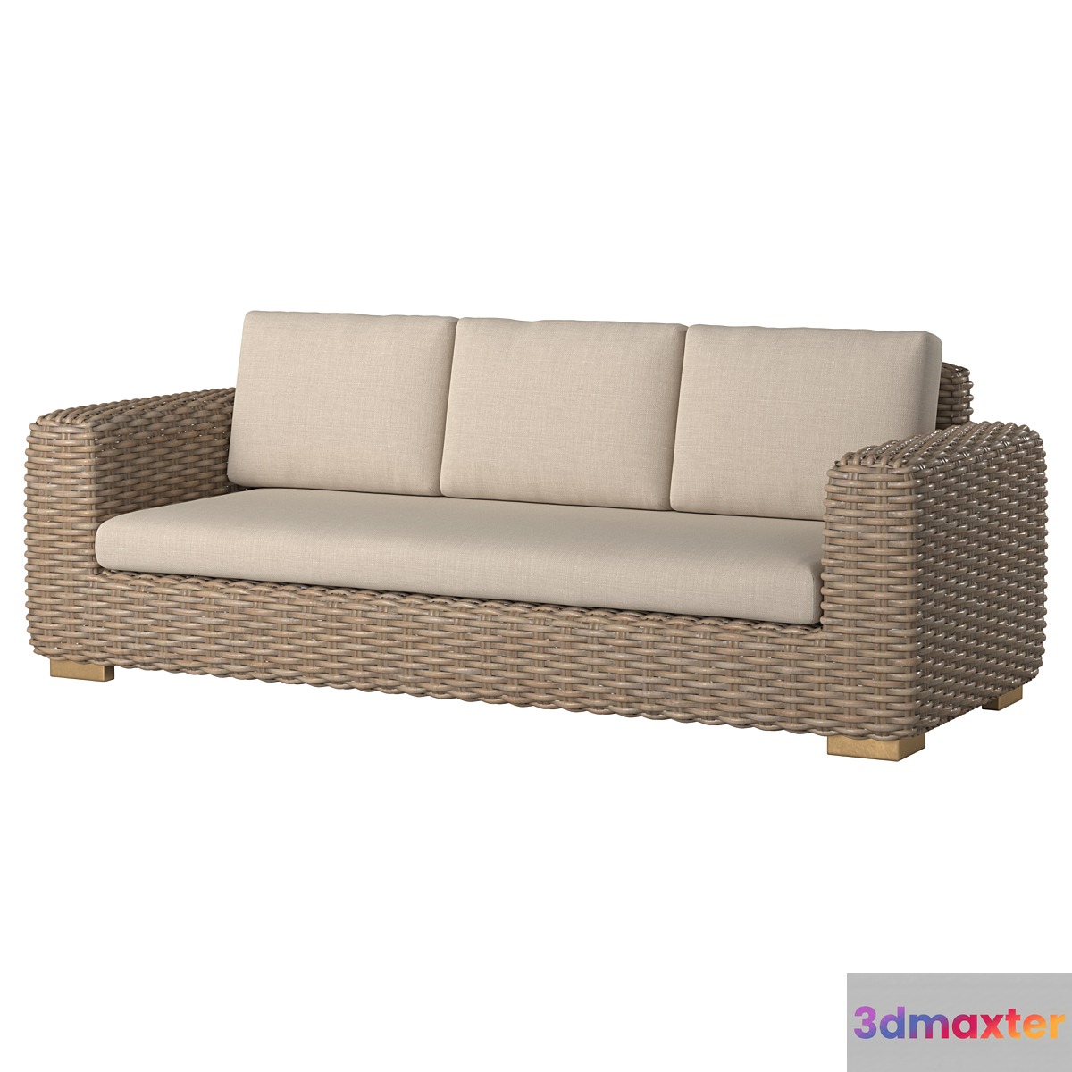 3 Seat Wicker Sofa