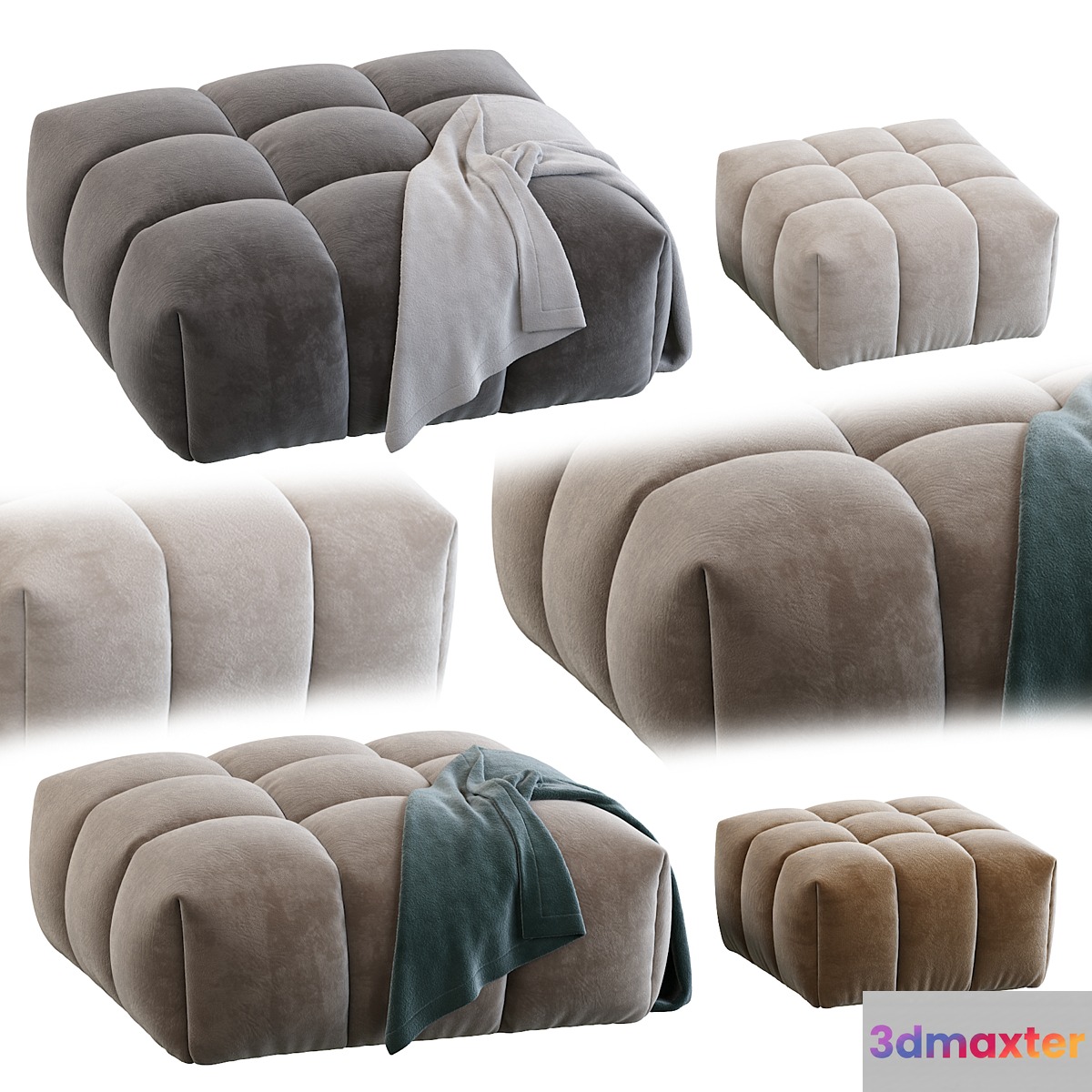 Modern pouf 3D Max