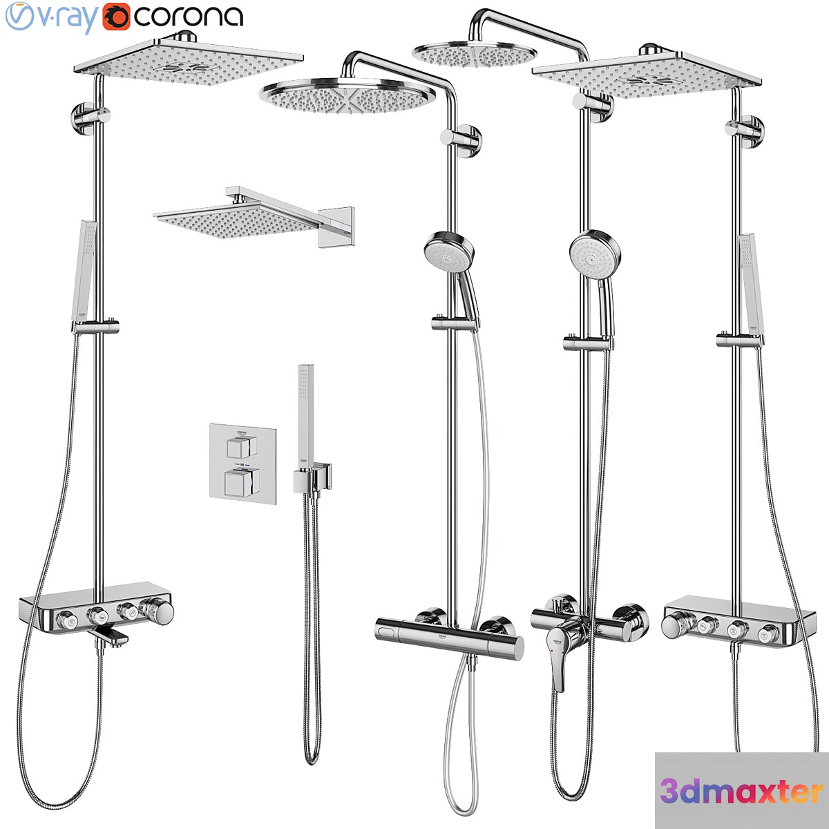 Grohe Shower Systems Set 106 3D Max
