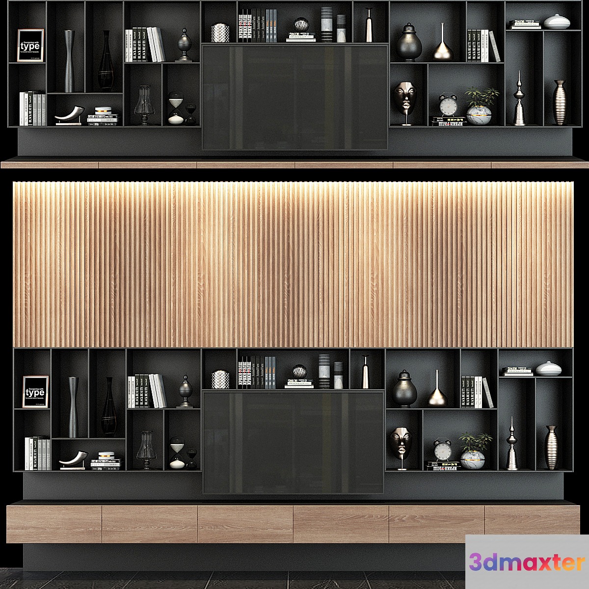 TV shelf set 122 3D Max