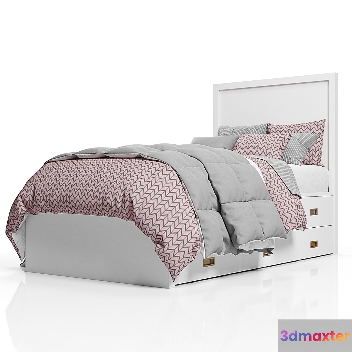 AVALON BED WITH TRUNDLE 3D Max