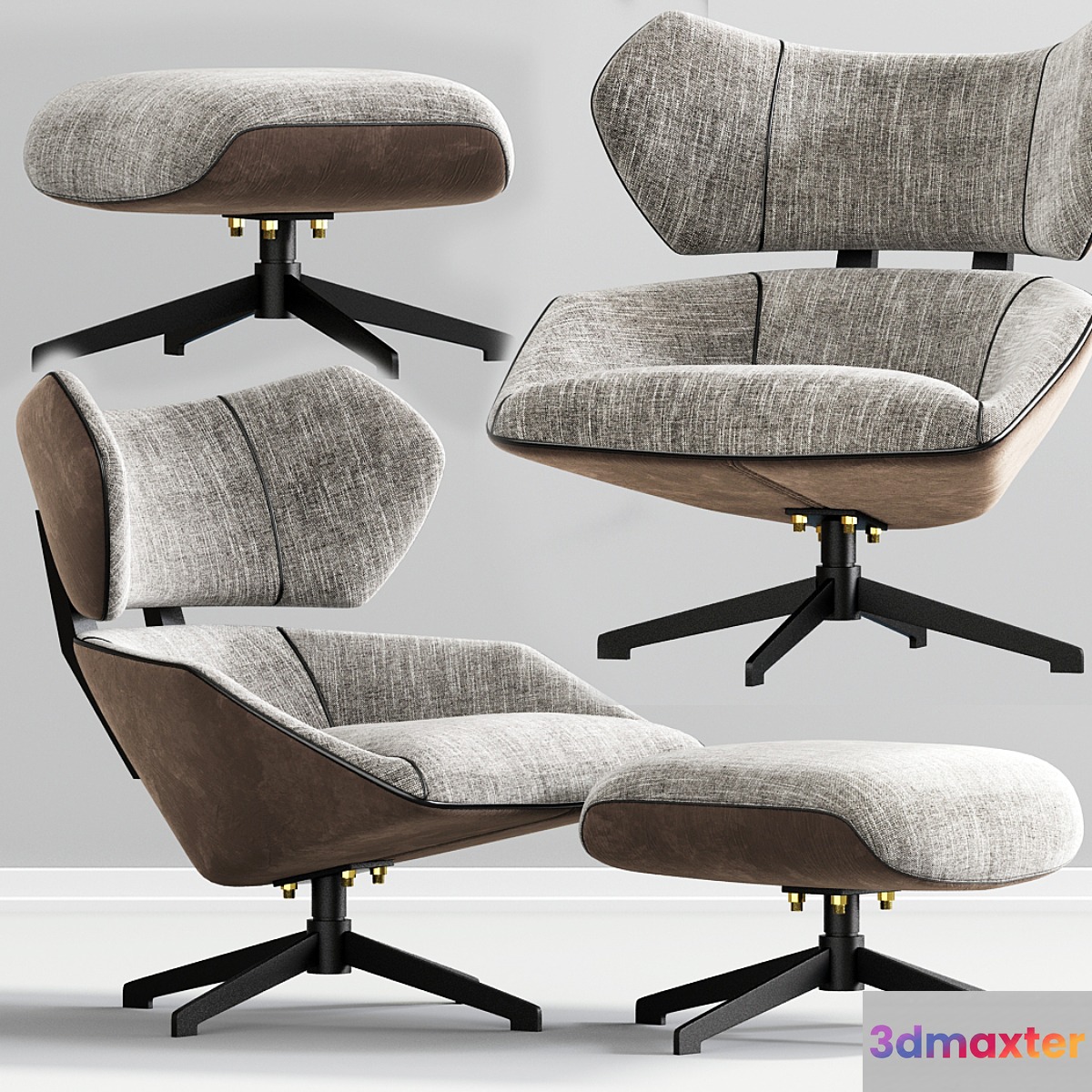 Camila armchair and pouf - No.2