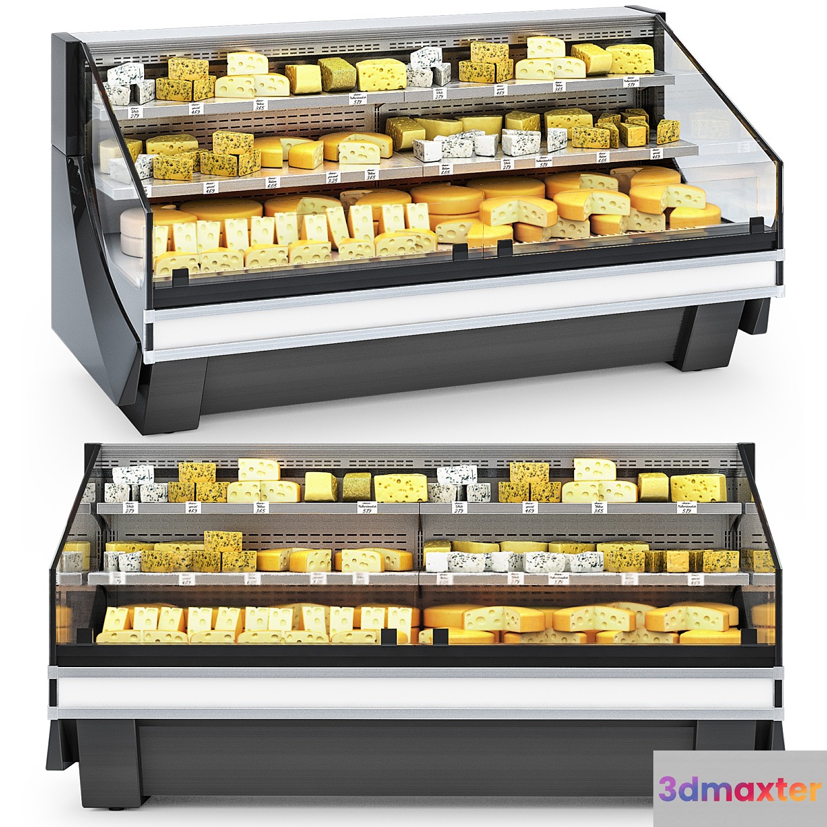 HitLine refrigerated display case with cheese