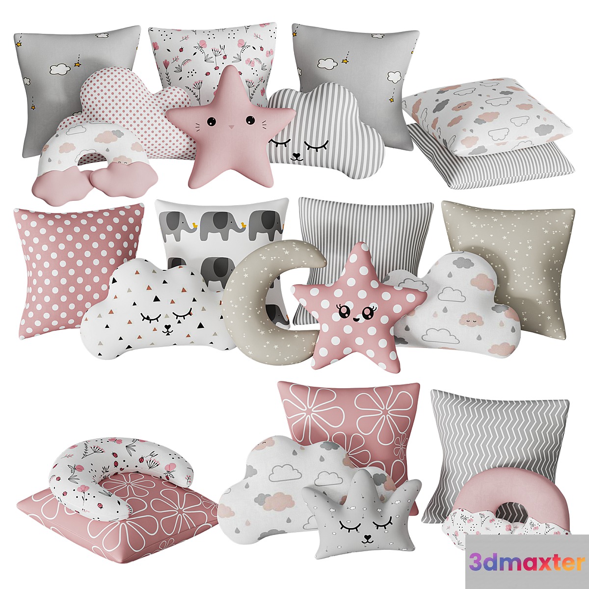 Decorative Pillows Kids - 1 3D Max