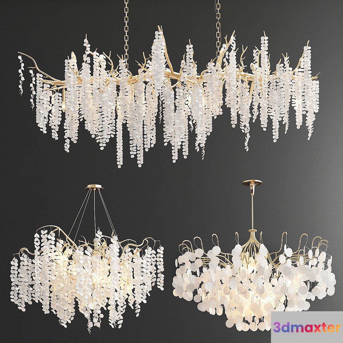 Shiro-Noda Coin Fairytree Chandelier - 3 type