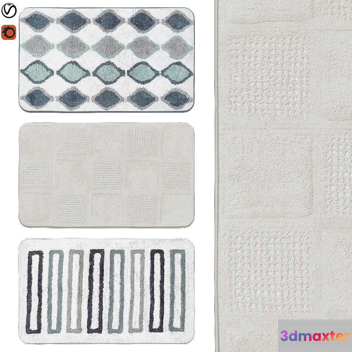 bath rugs | ten 3D Max