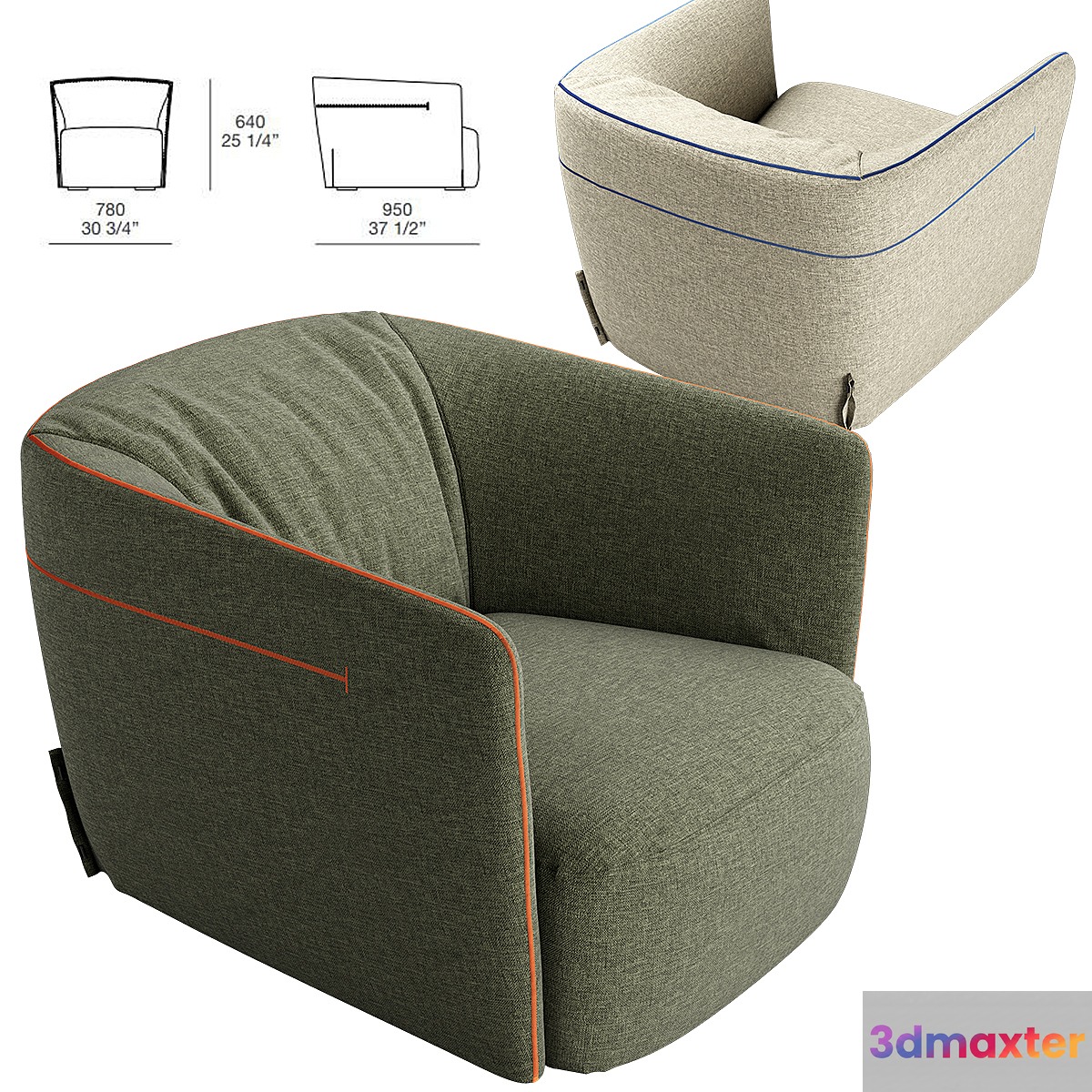 Poliform SANTA MONICA armchair