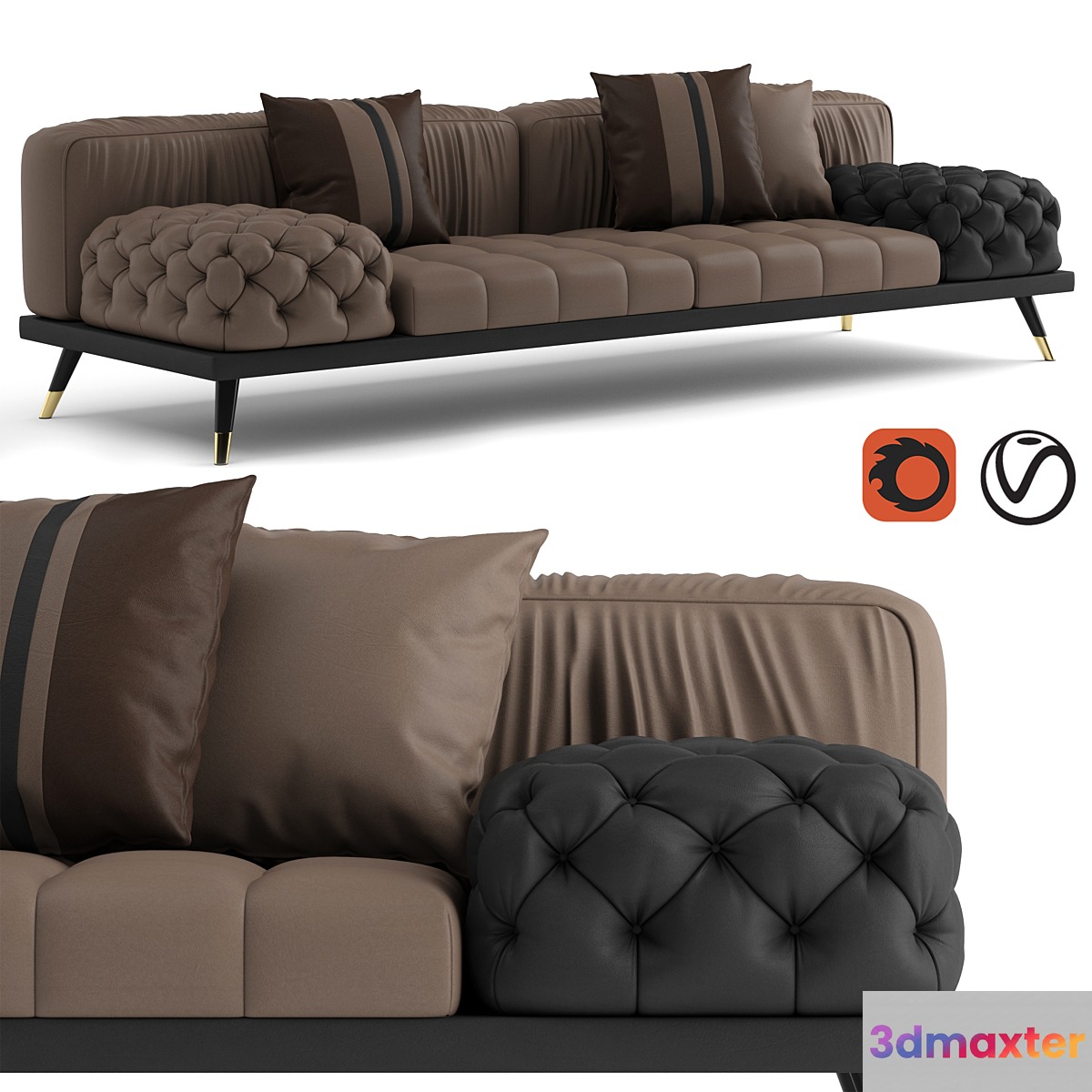 Gianfranco Ferre Highlander sofa 3D Max