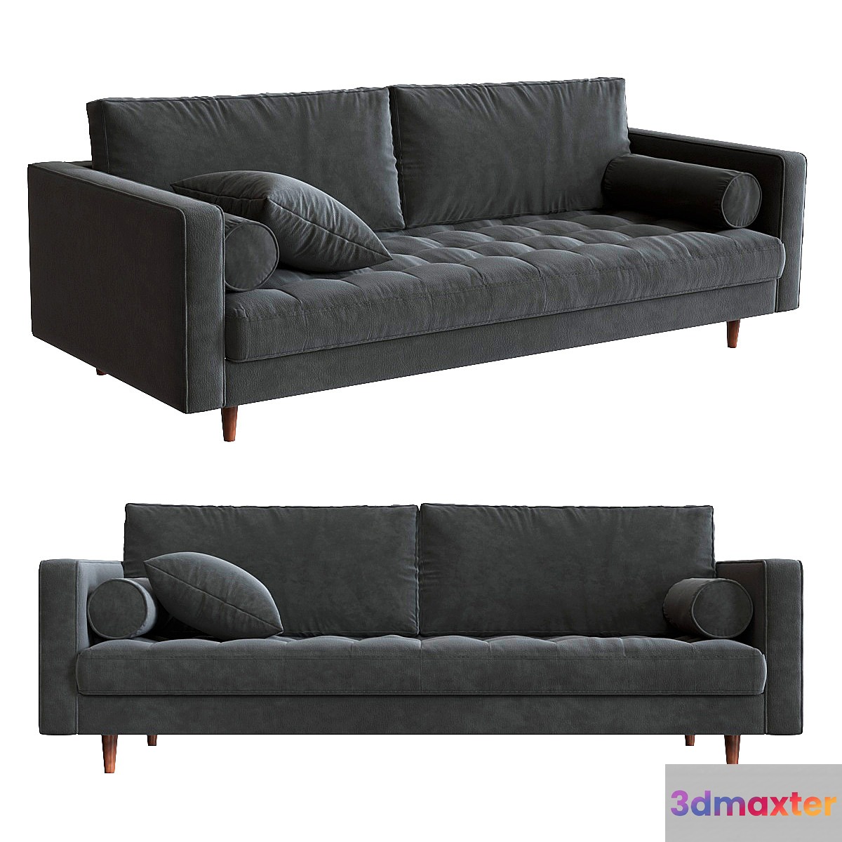 Straight sofa three-seater Article Sven 3D Max