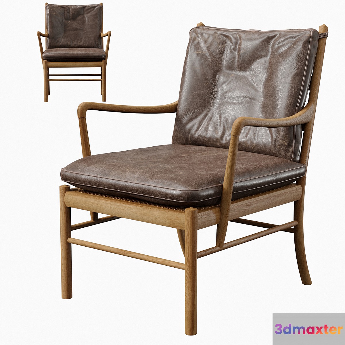 schalling OLE WANSCHER COLONIAL ARMCHAIRS 3D Max