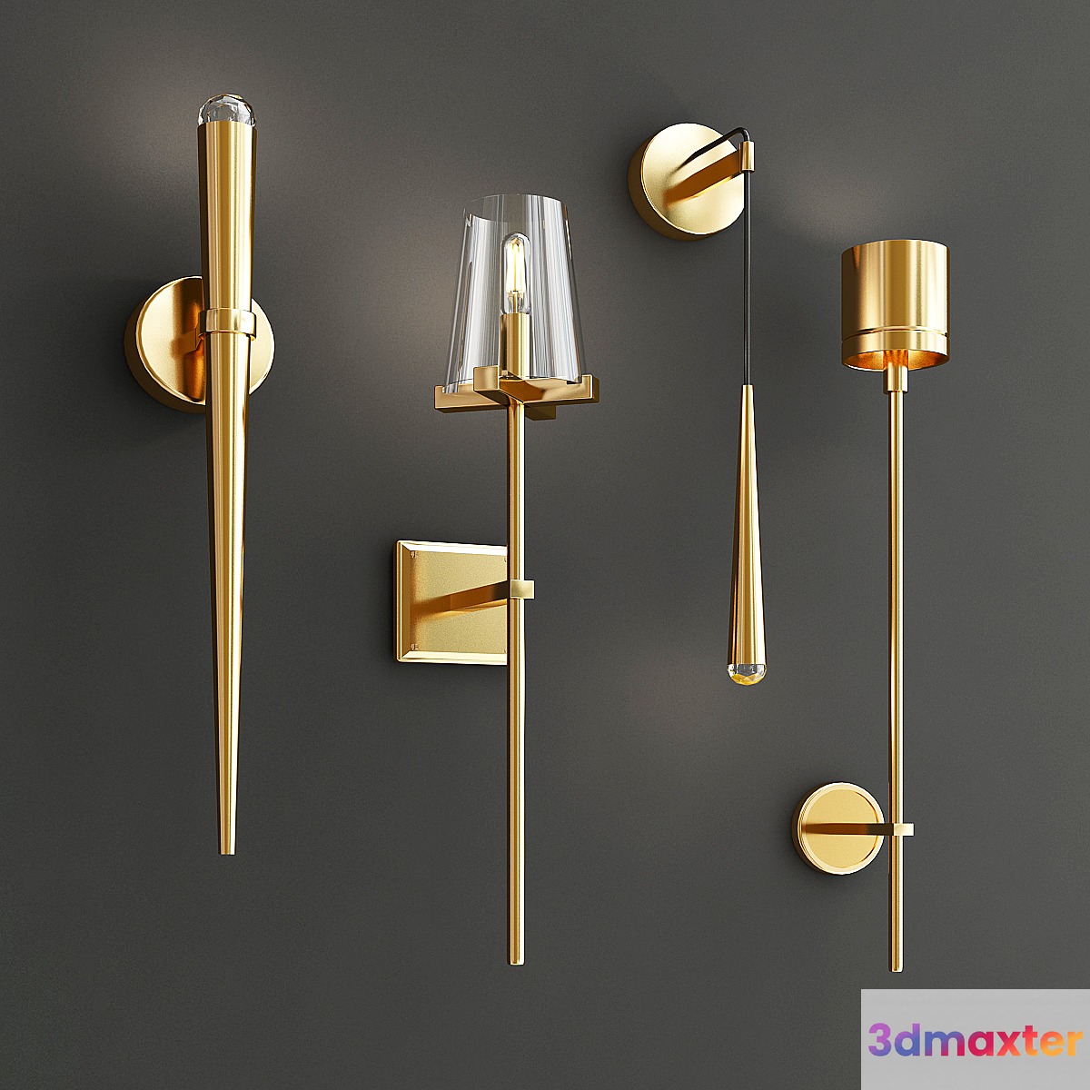 wall sconce collection 3D Max