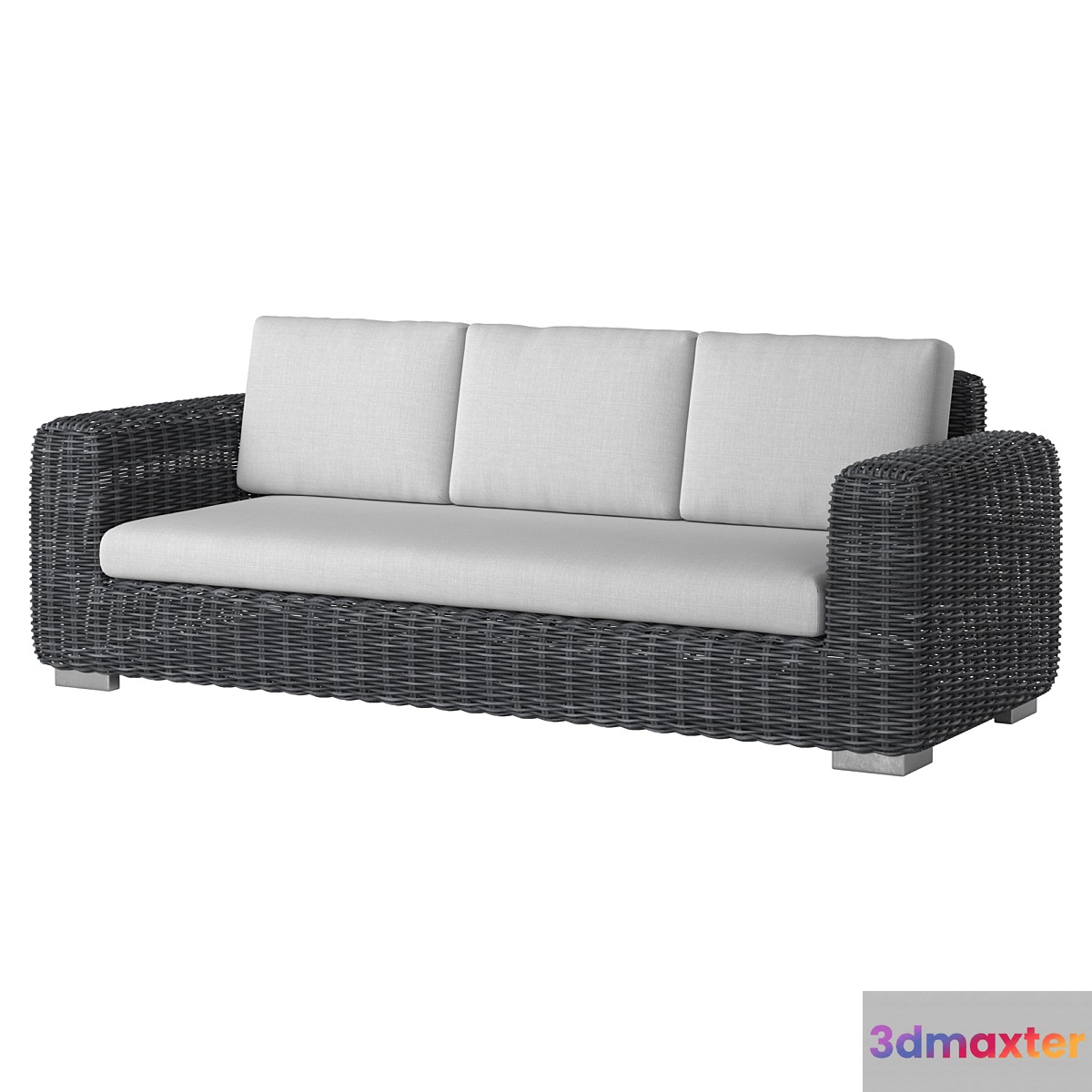 3 Seat Wicker Sofa 02