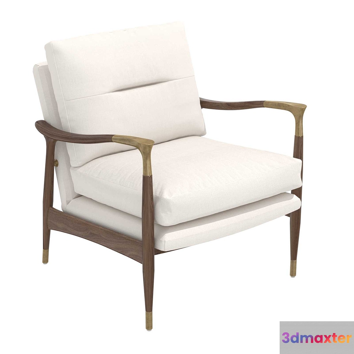 Theodore Arm Chair Natural Linen soho home - No.2 3D Max