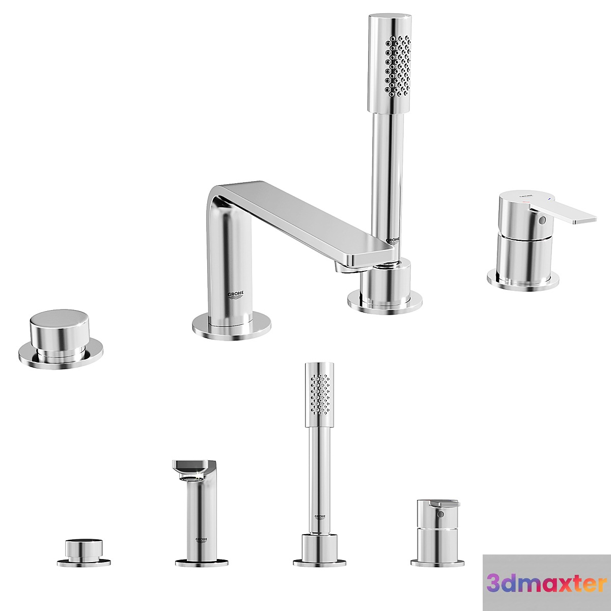 Grohe Lineare bathtub mixer 3D Max