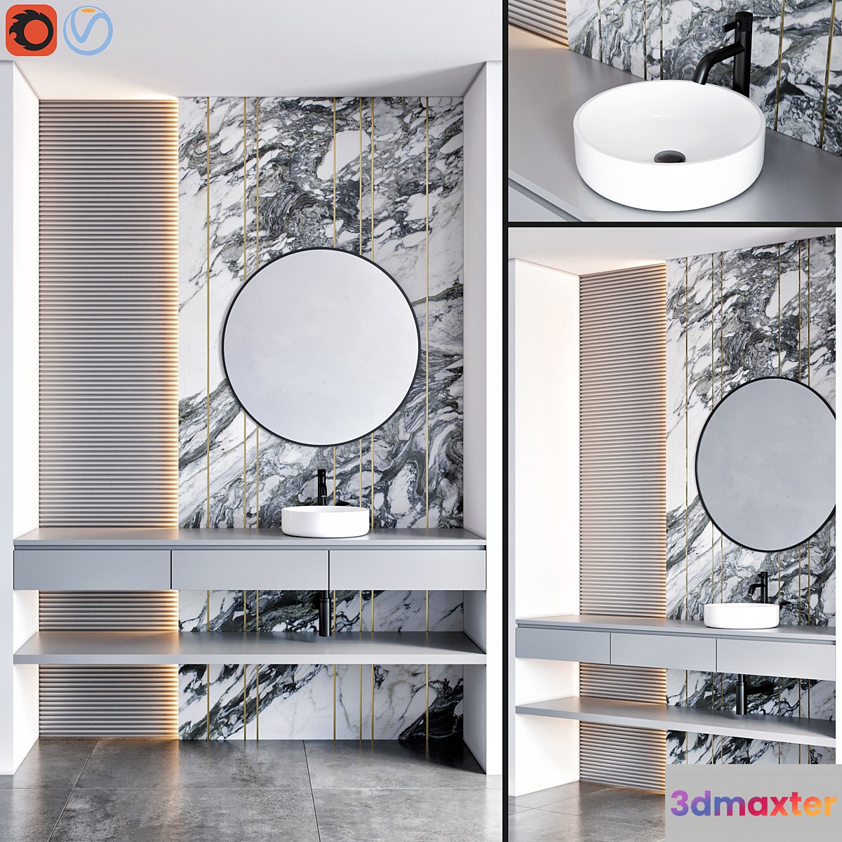 bathroom furniture 31 3D Max