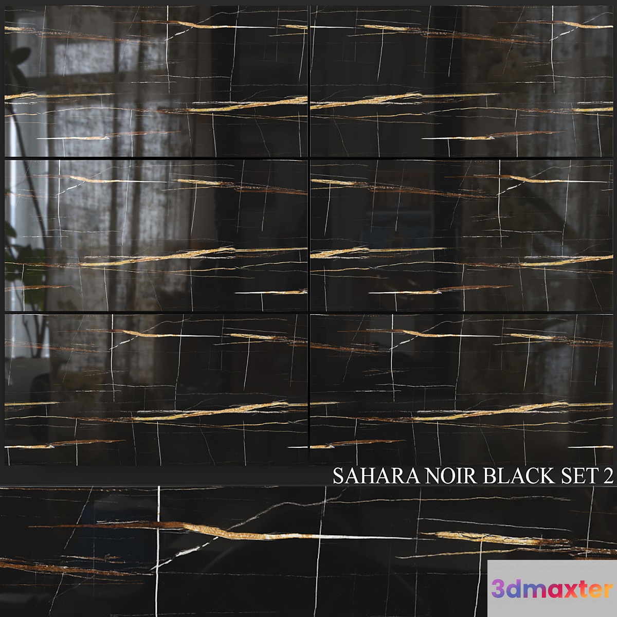 Decovita Sahara Noir Black 600x1200 Set 2 3D Max