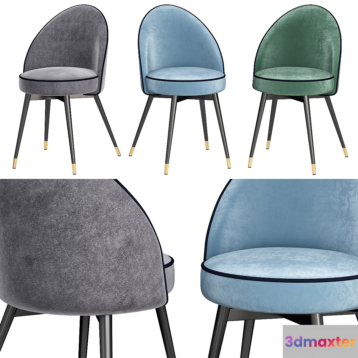 DINING CHAIR COOPER SET by eichholtz 3D Max