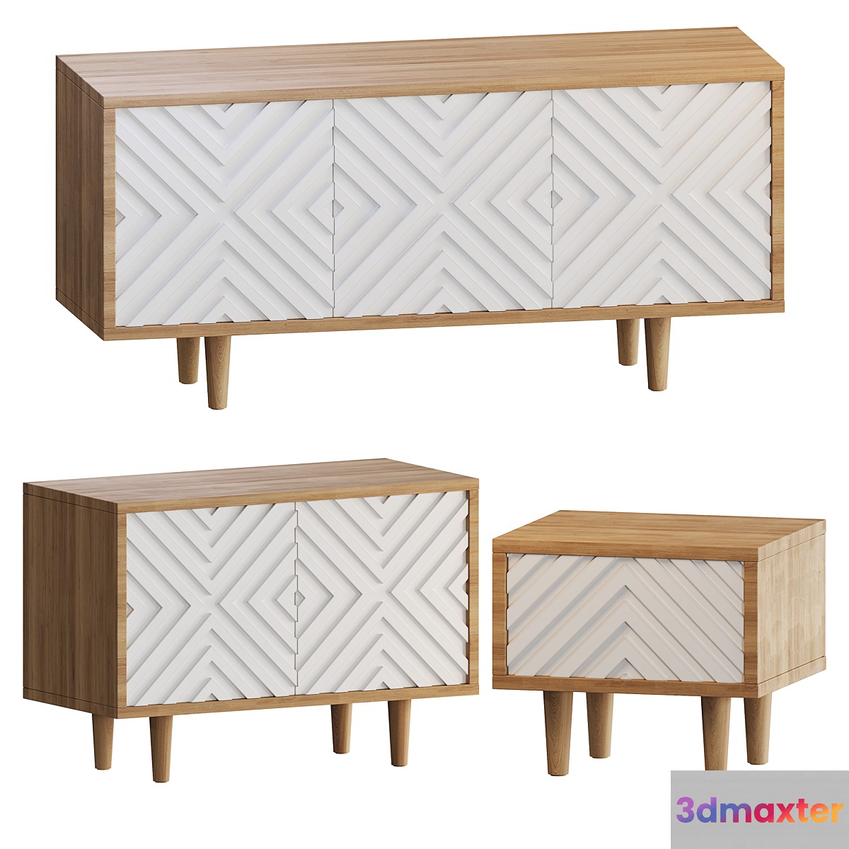 Cabinet Osobica Mount No.2 and bedside table - No.4