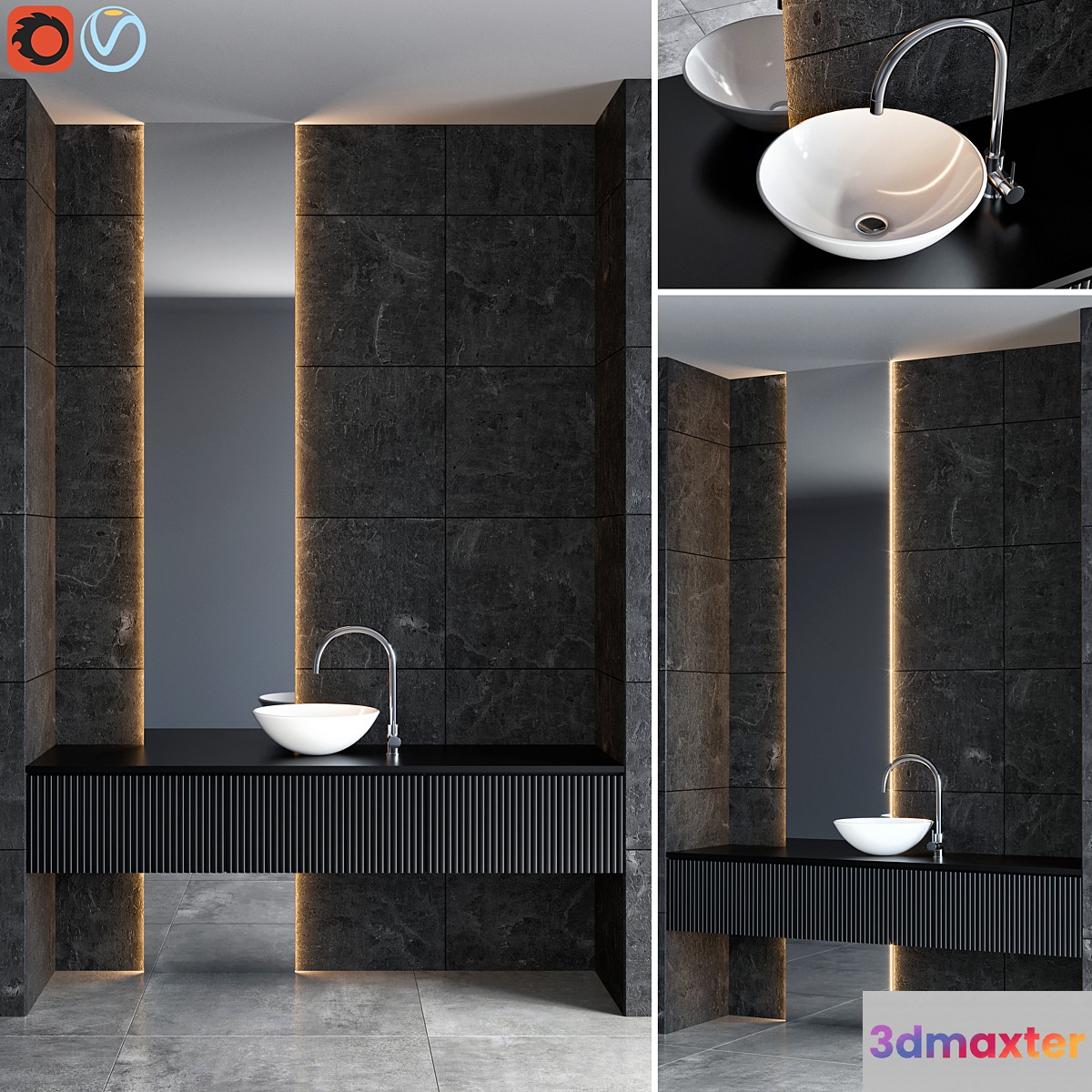 bathroom furniture 32 3D Max