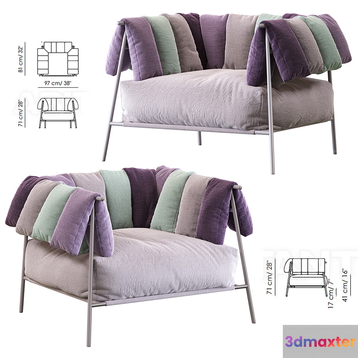 Armchair tirella by bonaldo - No.2